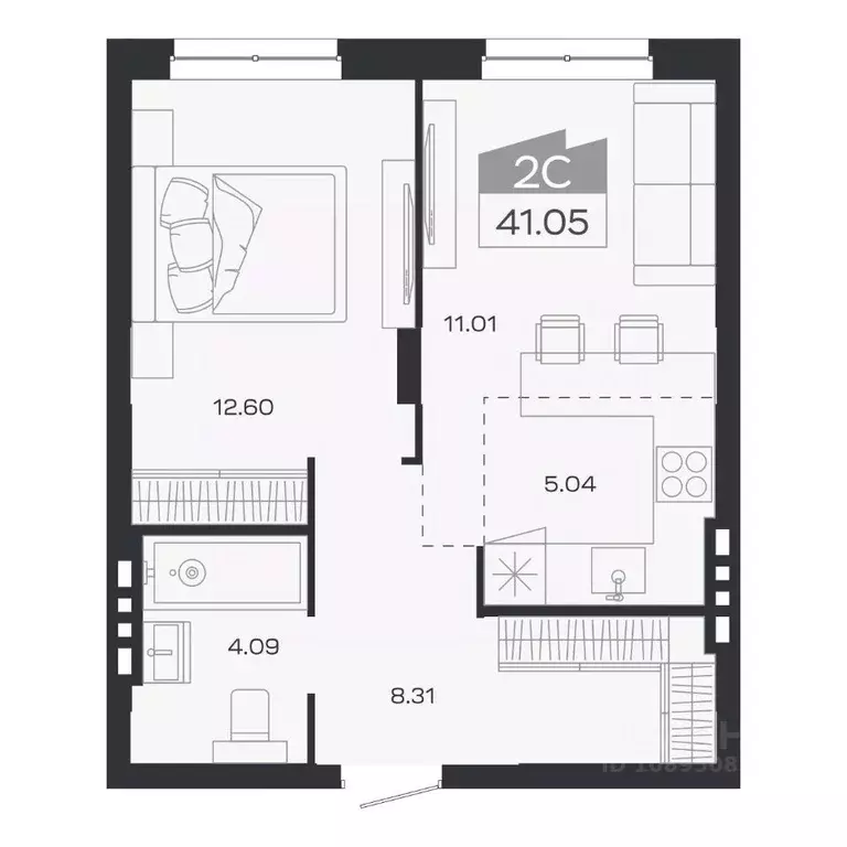 2-к кв. Новосибирская область, Новосибирский район, Краснообск рп ... - Фото 1