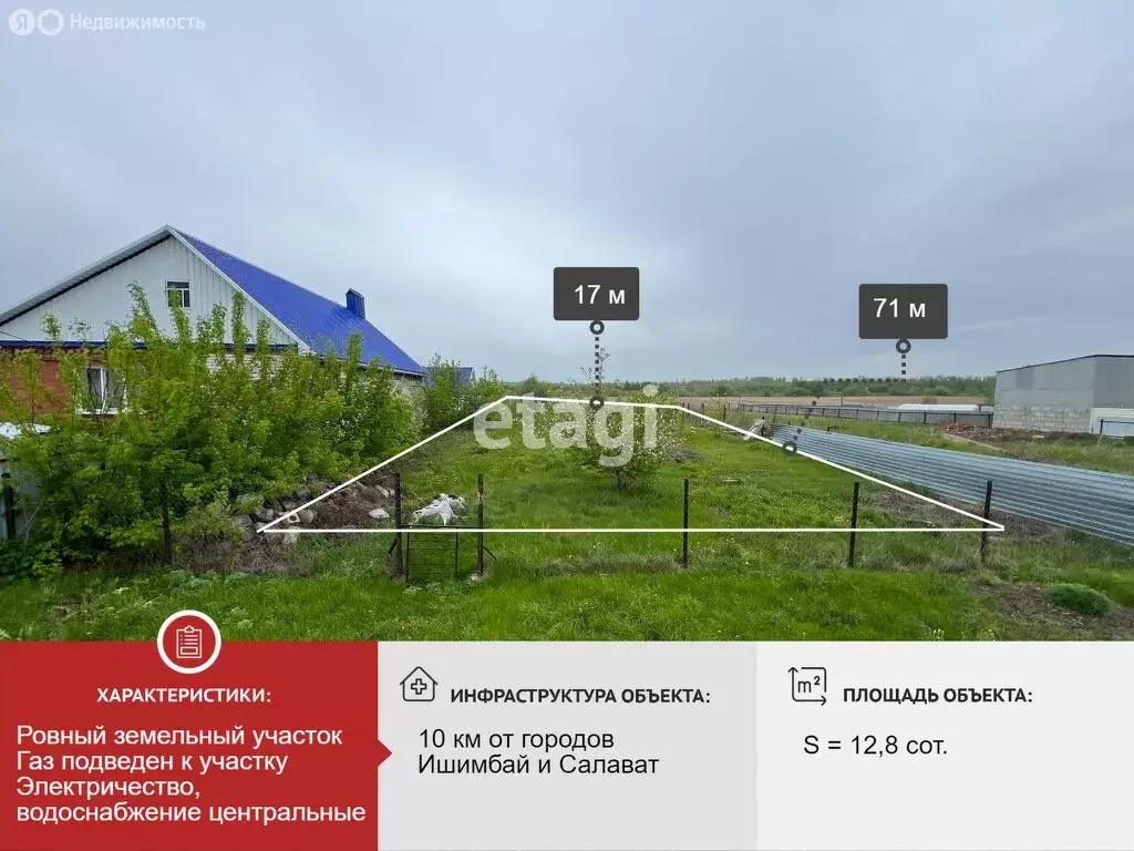 Участок в деревня Кантюковка, улица Ахтямова (12.8 м) - Фото 2