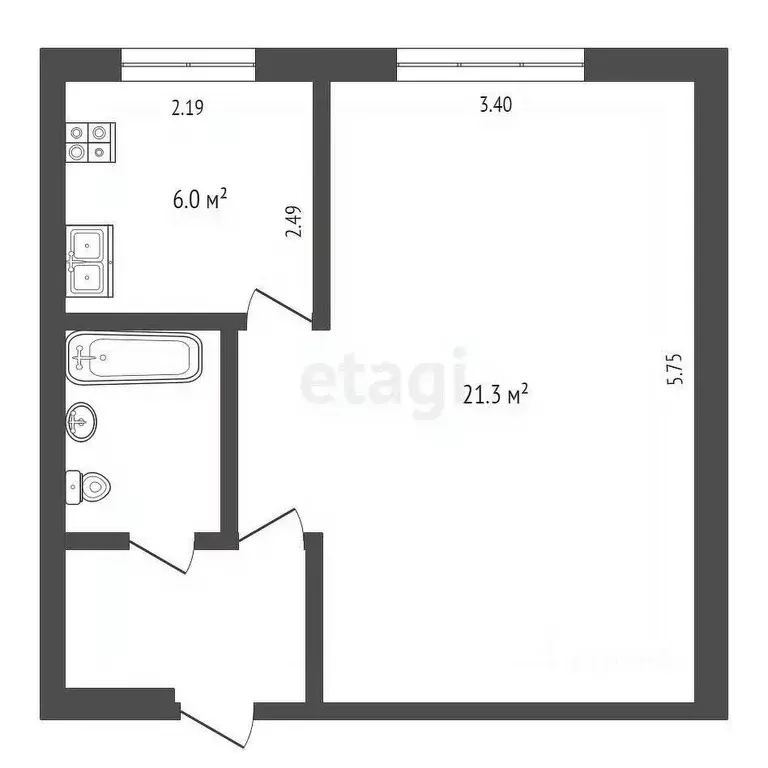 1-к кв. Камчатский край, с. Мильково ул. Дорожная, 14 (29.2 м) - Фото 2