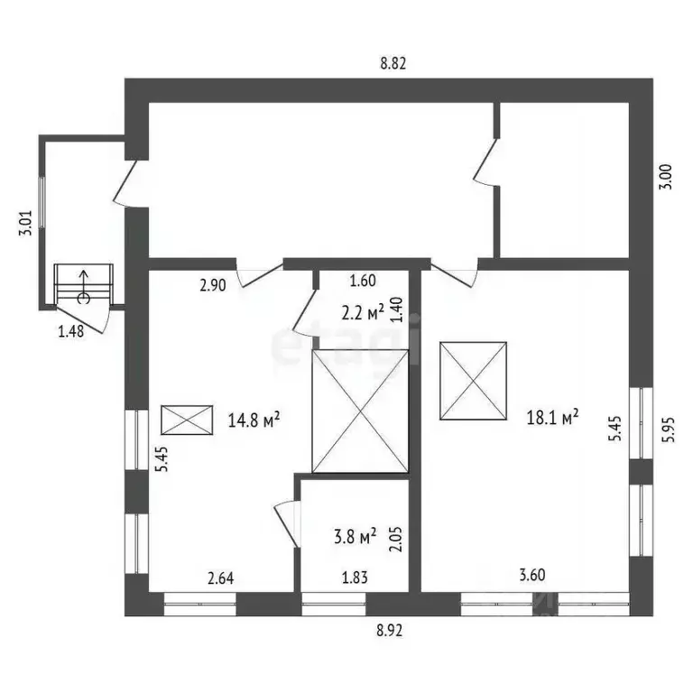 Дом в Вологодская область, Череповецкий район, д. Ирдоматка 64 (39 м) - Фото 2