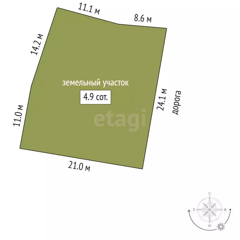Участок в Миасс, СНТ Урал-2 Восточный (4.89 м) - Фото 1