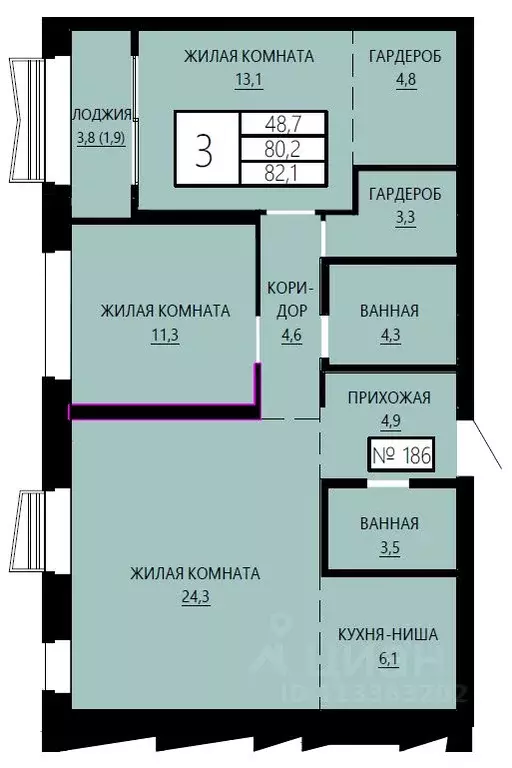 3-к кв. Свердловская область, Екатеринбург Центральный жилрайон, Форма ... - Фото 0