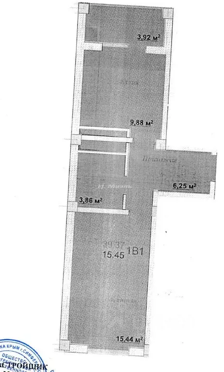 1-к кв. Крым, Симферополь ул. Старозенитная, 9 (35.7 м) - Фото 2