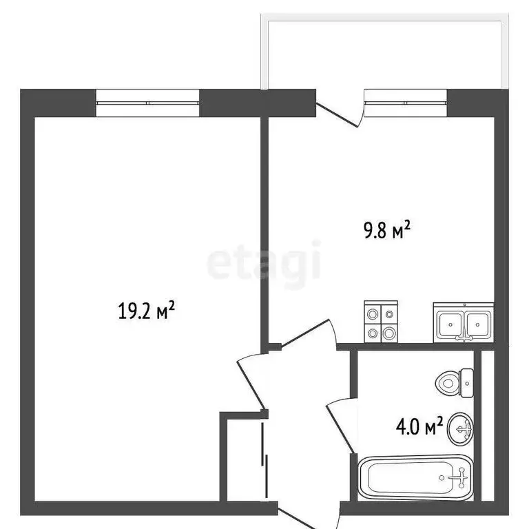 1-комнатная квартира: Анапа, улица Ленина, 180Ак3 (34 м) - Фото 1