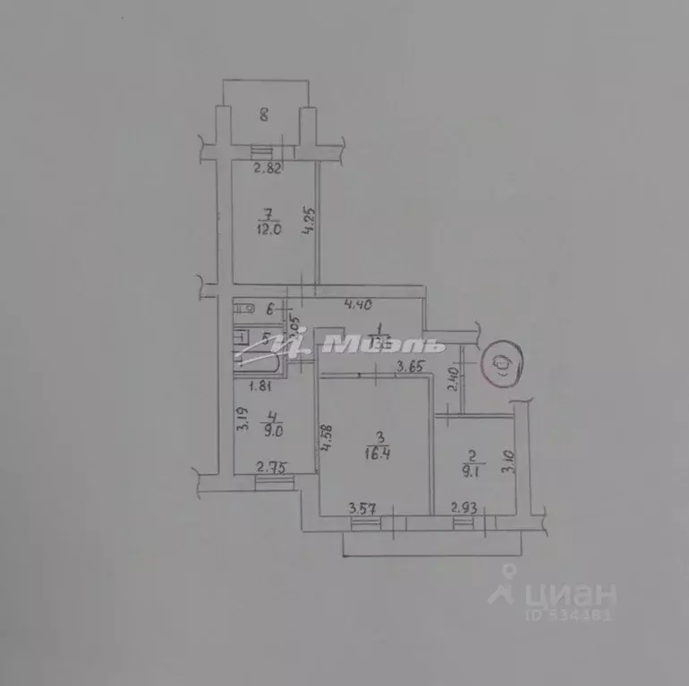 3-к кв. Крым, Симферополь ул. Лексина, 54 (68.1 м) - Фото 2
