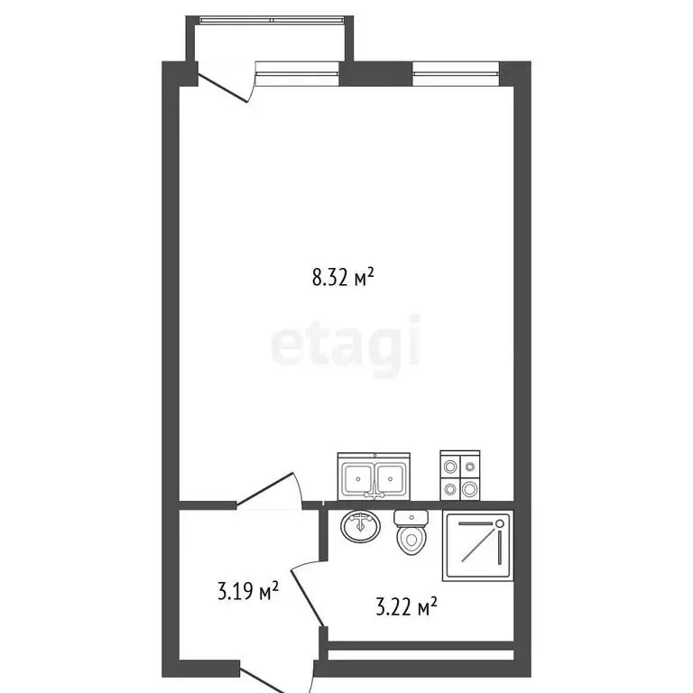Квартира-студия: Кронштадт, Тулонская аллея, 10 (24.2 м) - Фото 1