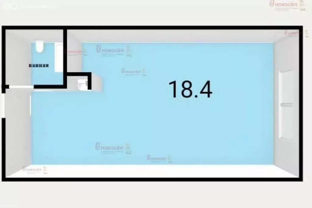 1-комнатная квартира: Екатеринбург, улица Альпинистов, 20 (18.4 м) - Фото 1