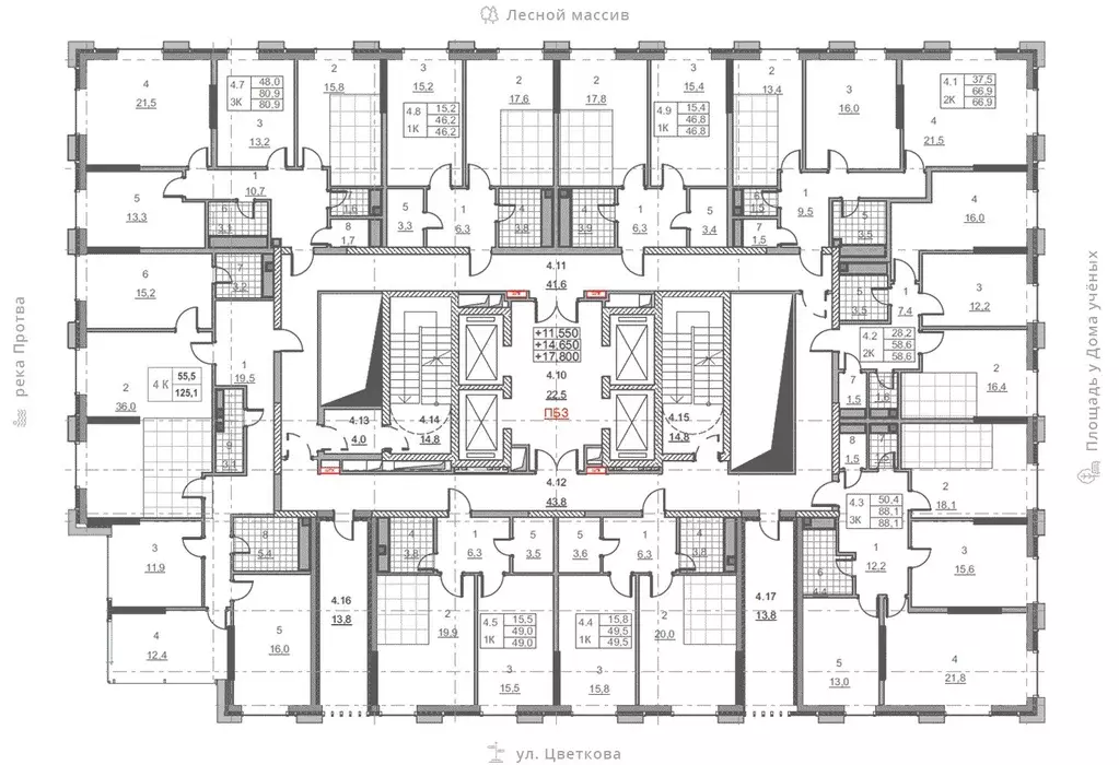 1-к кв. Калужская область, Обнинск ул. Усачева (49.0 м) - Фото 2