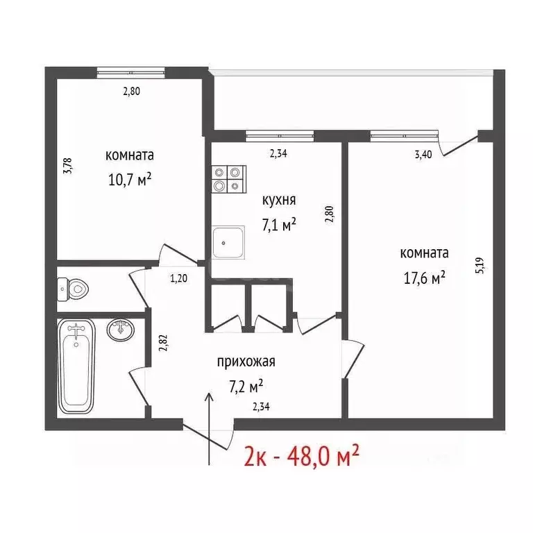 2-к кв. Свердловская область, Екатеринбург ул. Владимира Высоцкого, 16 ... - Фото 2
