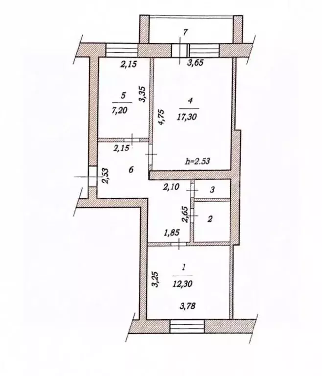 2-к кв. Чувашия, Чебоксары ул. Ашмарина, 34 (54.7 м) - Фото 2