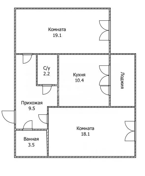 2-к кв. Ульяновская область, Ульяновск ул. Врача Михайлова, 48 (62.8 ... - Фото 2