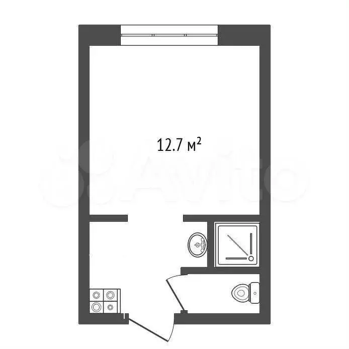 Квартира-студия, 12,7 м, 4/5 эт. - Фото 0