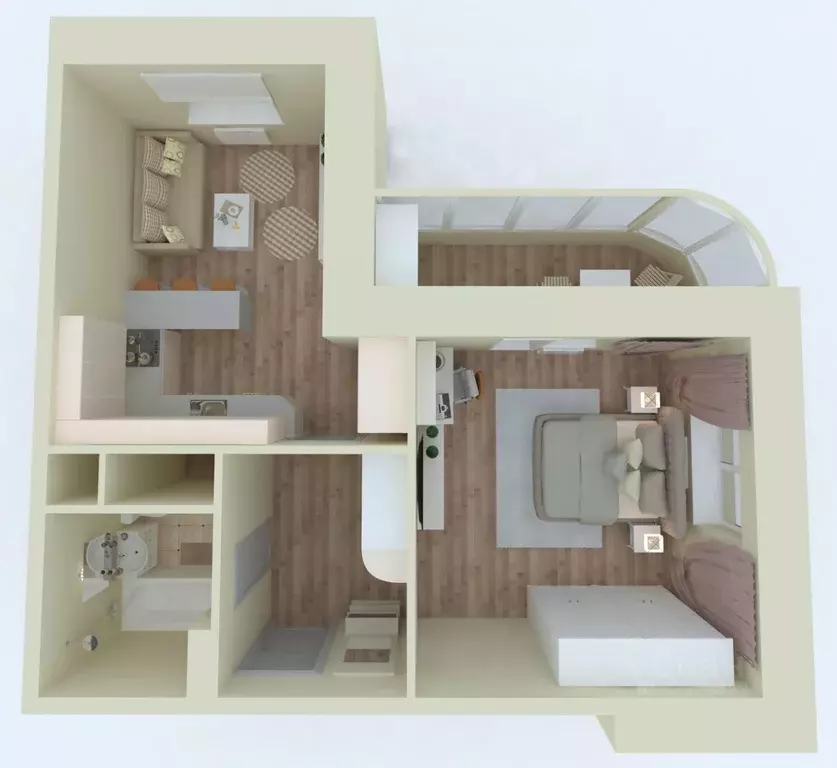 1-к кв. Московская область, Домодедово Востряково мкр, Оптима жилой ... - Фото 2