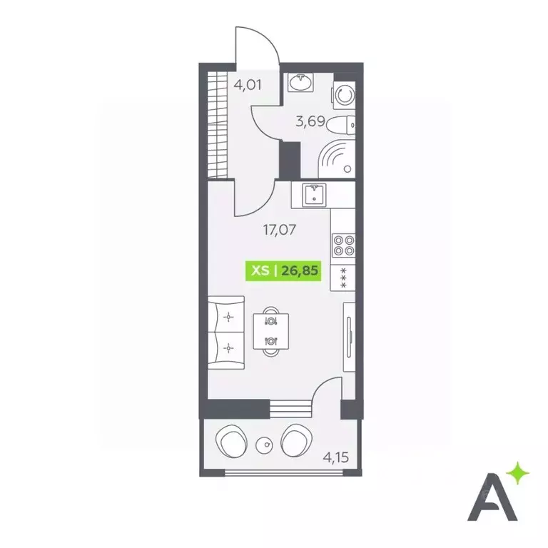 Студия Ленинградская область, Всеволожский район, Заневское городское ... - Фото 1