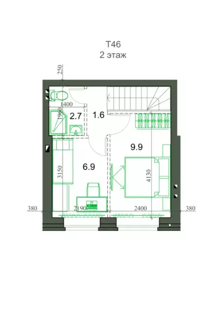 Продаётся 2-к квартира, 46.08 м - Фото 1