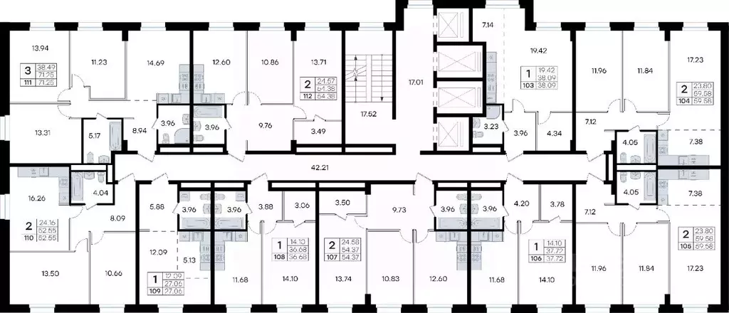 2-к кв. Приморский край, Владивосток ул. Тухачевского (52.55 м) - Фото 2