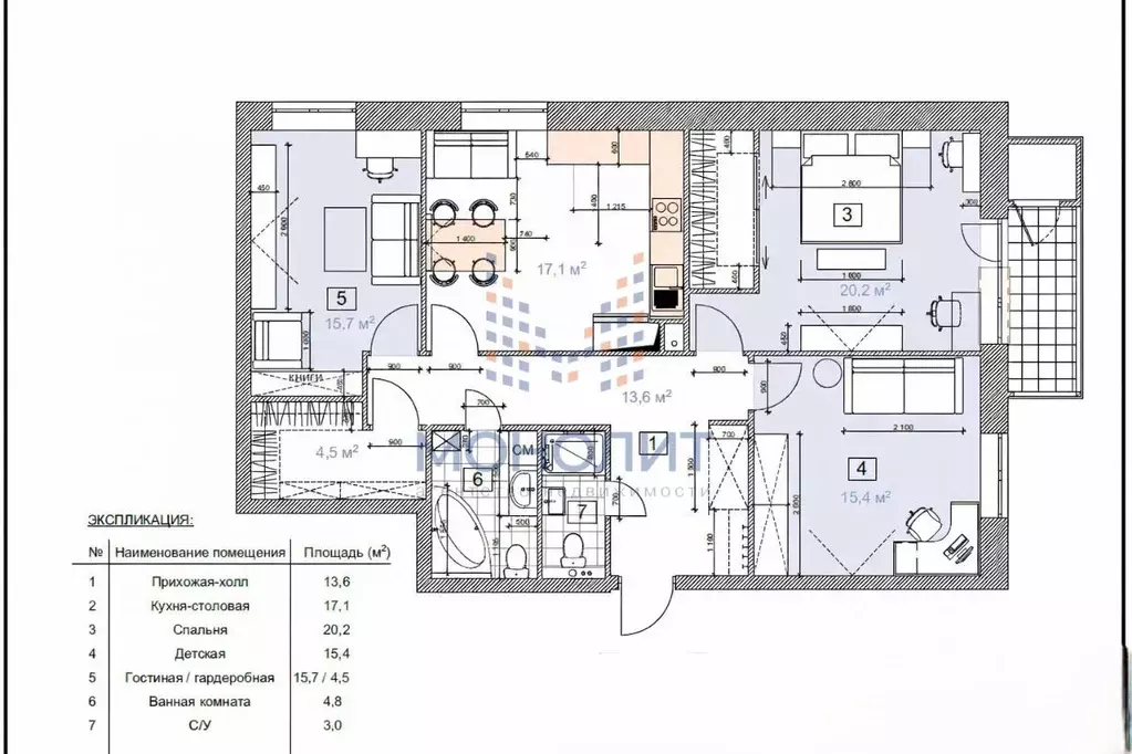 3-к кв. Московская область, Раменское ул. Чугунова, 15б (94.3 м) - Фото 2