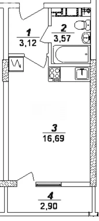 Квартира-студия: Анапа, Рождественская улица, 55к2 (27 м) - Фото 0