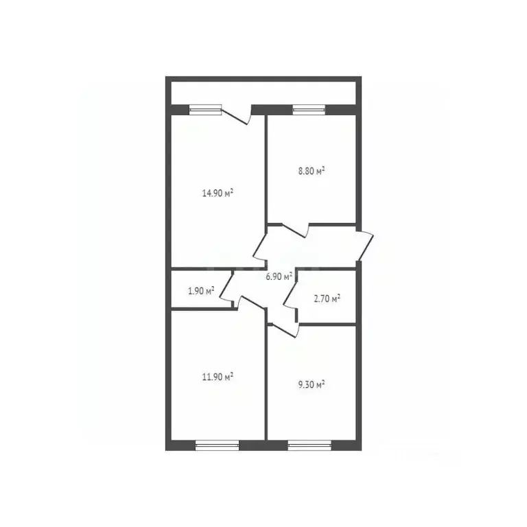 3-к кв. Брянская область, Суземка рп ул. Жукова, 10 (58.7 м) - Фото 2