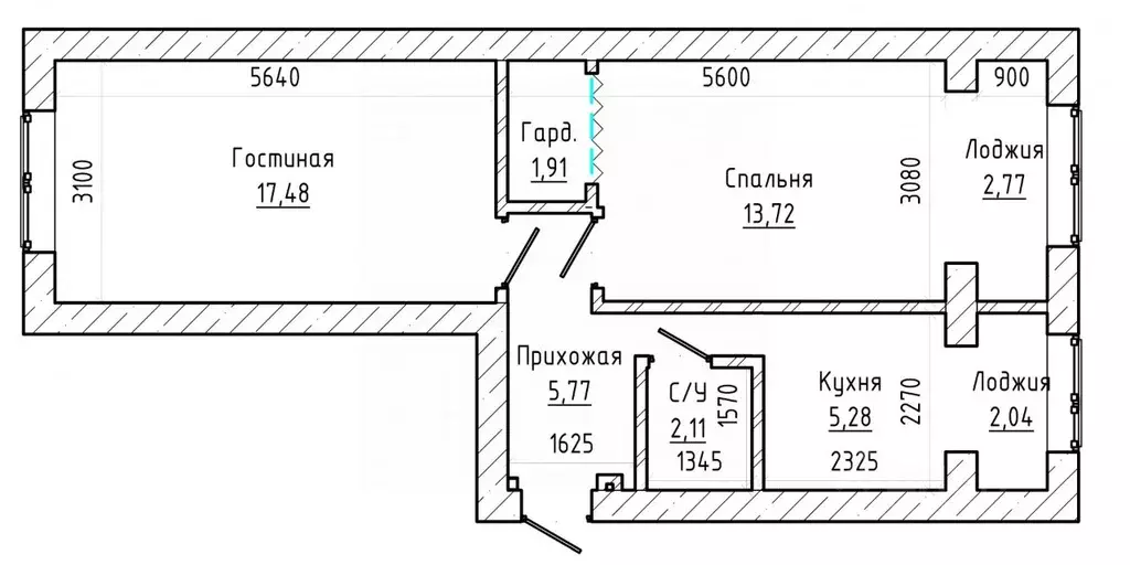 2-к кв. Кабардино-Балкария, Нальчик ул. 2-й Таманской Дивизии (51.0 м) - Фото 2