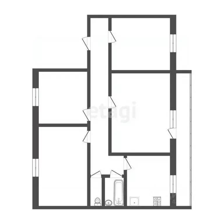 4-к кв. Смоленская область, Смоленск ул. Черняховского, 44 (80.0 м) - Фото 0