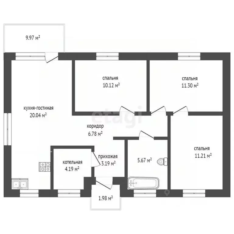 Дом в Тюменская область, Тюменский муниципальный округ, Новокаменский ... - Фото 2
