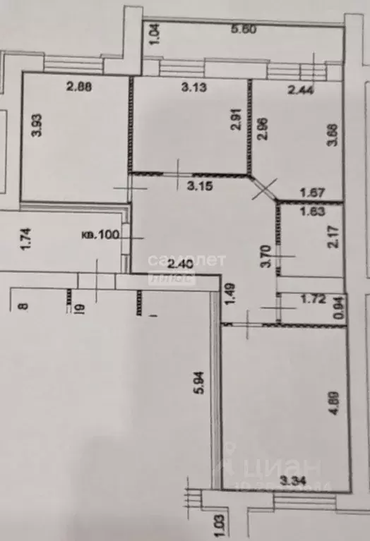 3-к кв. Пензенская область, Пенза ул. Измайлова, 70 (67.0 м) - Фото 2