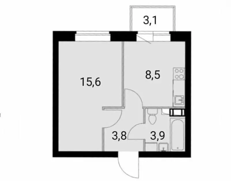 1-комнатная квартира: деревня Скотное, Вересковая улица, 1к1 (34.9 м) - Фото 1