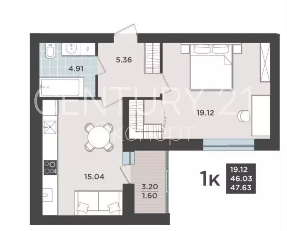 1-к кв. Калининградская область, Калининград Арсенальная ул., 31к4 ... - Фото 1