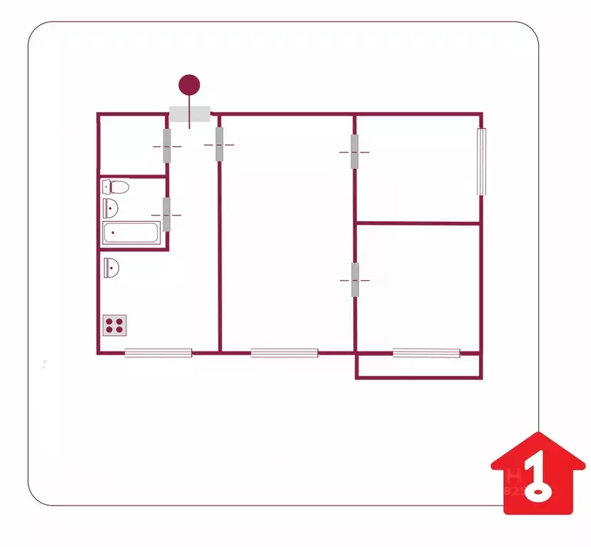 3-к кв. Омская область, Омск Заозерный мкр, просп. Менделеева, 31 ... - Фото 2