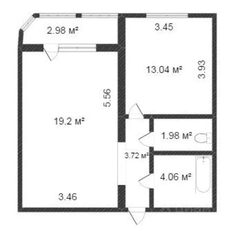 1-к кв. Тюменская область, Тюмень Широтная ул., 168 (41.9 м) - Фото 2