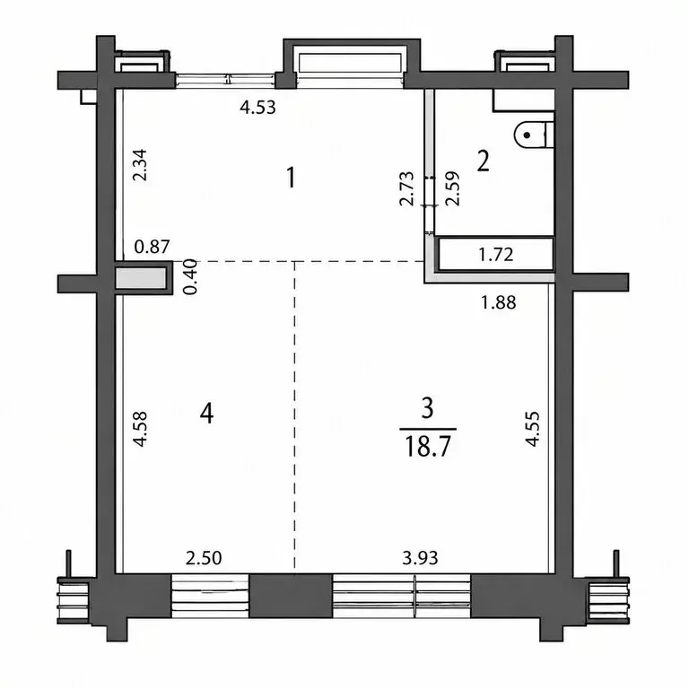 1-комнатная квартира: Иркутск, Байкальская улица, 157/1 (45.6 м) - Фото 2