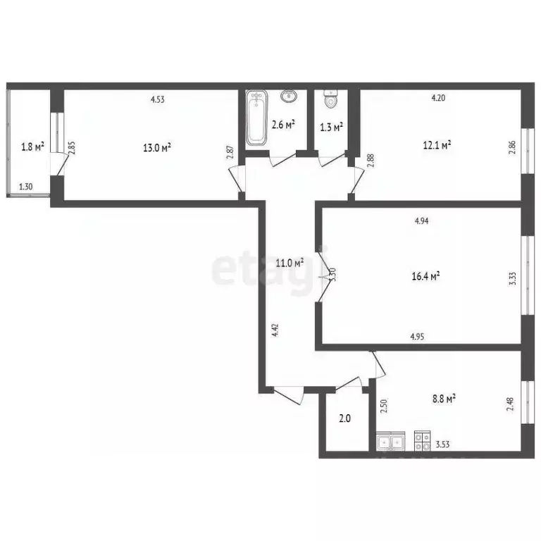 3-к кв. Башкортостан, Стерлитамак Солнечный мкр, ул. Юрматинская, 3 ... - Фото 0