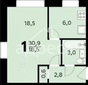 Продаётся 1-к квартира, 30.8 м - Фото 1