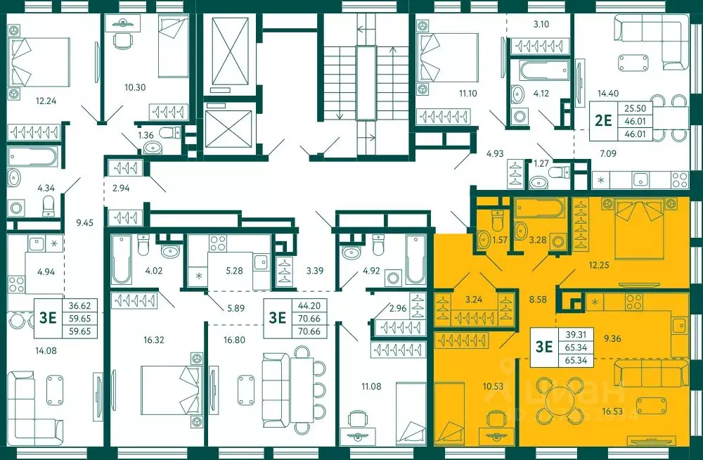 2-к кв. Башкортостан, Уфа ул. Авроры, 18к1 (65.3 м) - Фото 2