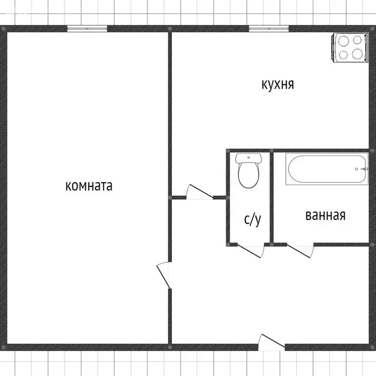 1-комнатная квартира: Нижний Тагил, улица Щорса, 21 (18.7 м) - Фото 0