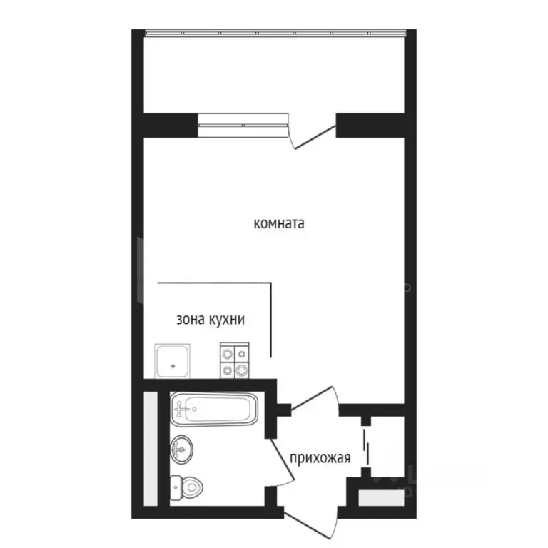 Студия Тюменская область, Тюмень ул. 30 лет Победы, 77 (18.0 м) - Фото 2