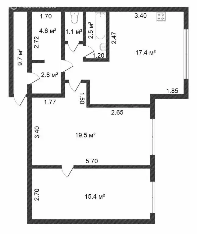 3-комнатная квартира: Заводоуковск, Заводская улица, 5А (64 м) - Фото 1