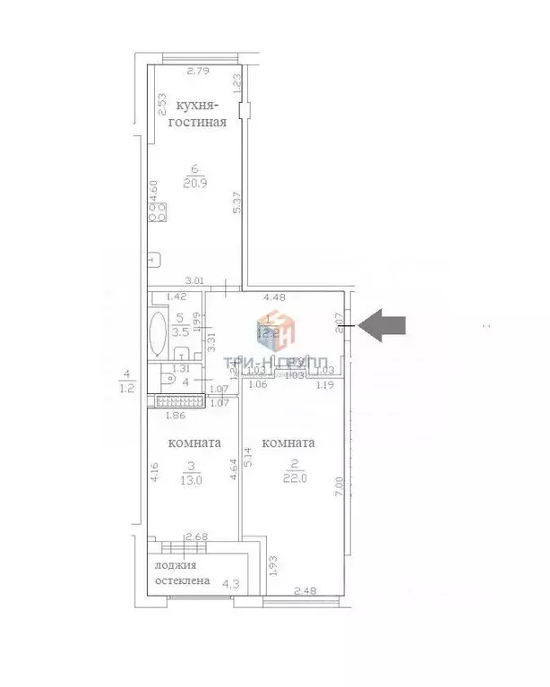2-к кв. Санкт-Петербург Московский просп., 183-185Ак3 (72.8 м) - Фото 2
