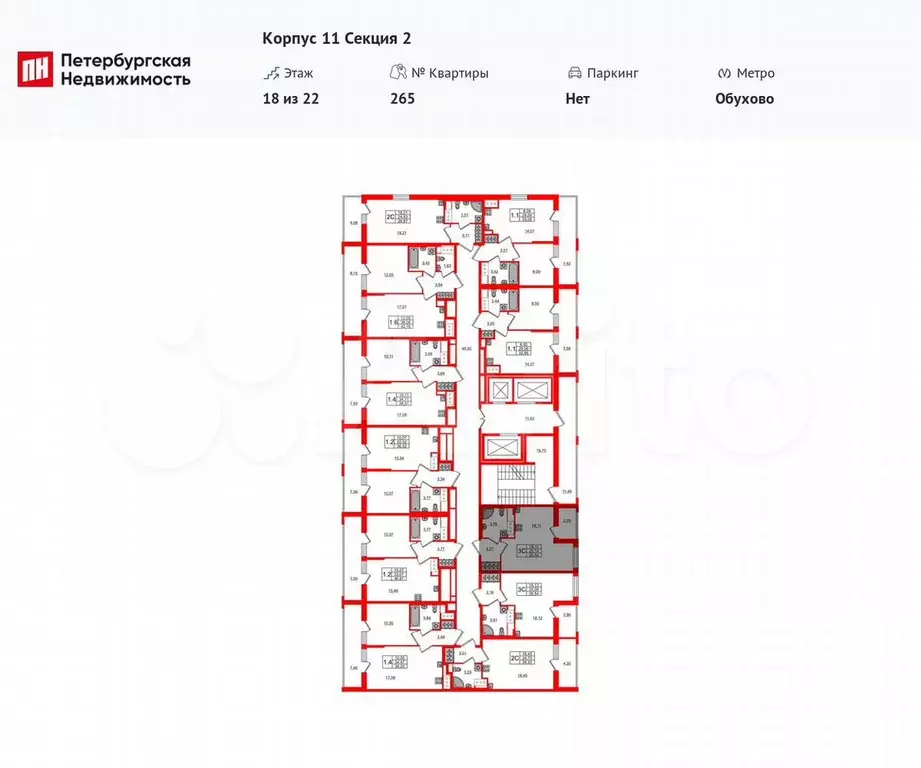 Квартира-студия, 25,1 м, 18/22 эт. - Фото 1