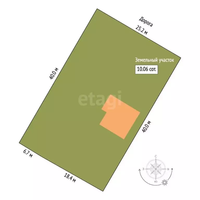 Дом в Крым, Сакский район, Ореховское с/пос, с. Михайловка пер. ... - Фото 2