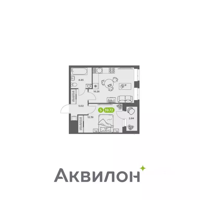 1-к кв. Архангельская область, Архангельск АКвартал жилой комплекс ... - Фото 0