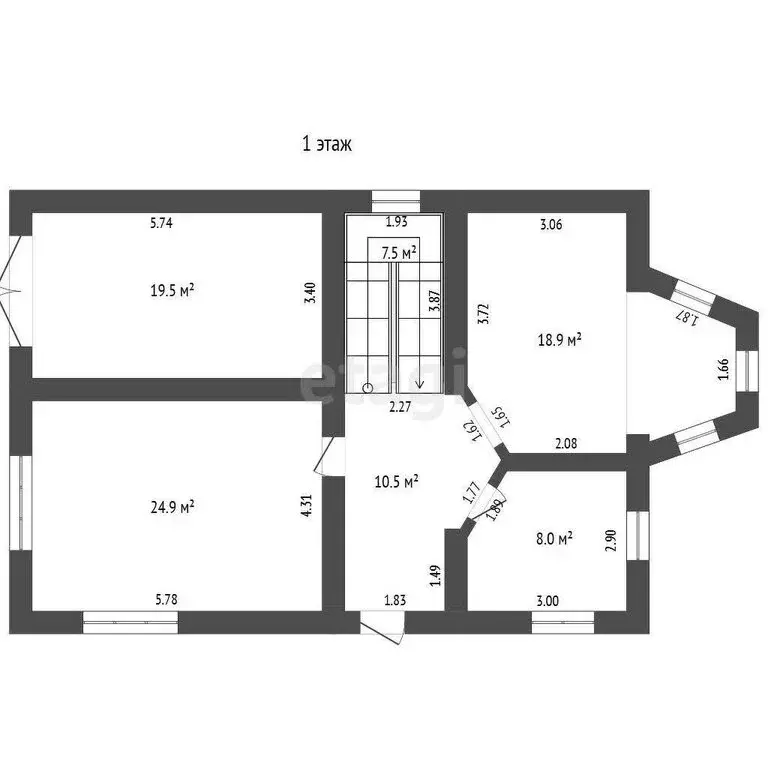 Дом в Альметьевск, микрорайон ДОСААФ, Пролетарская улица (244.5 м) - Фото 2