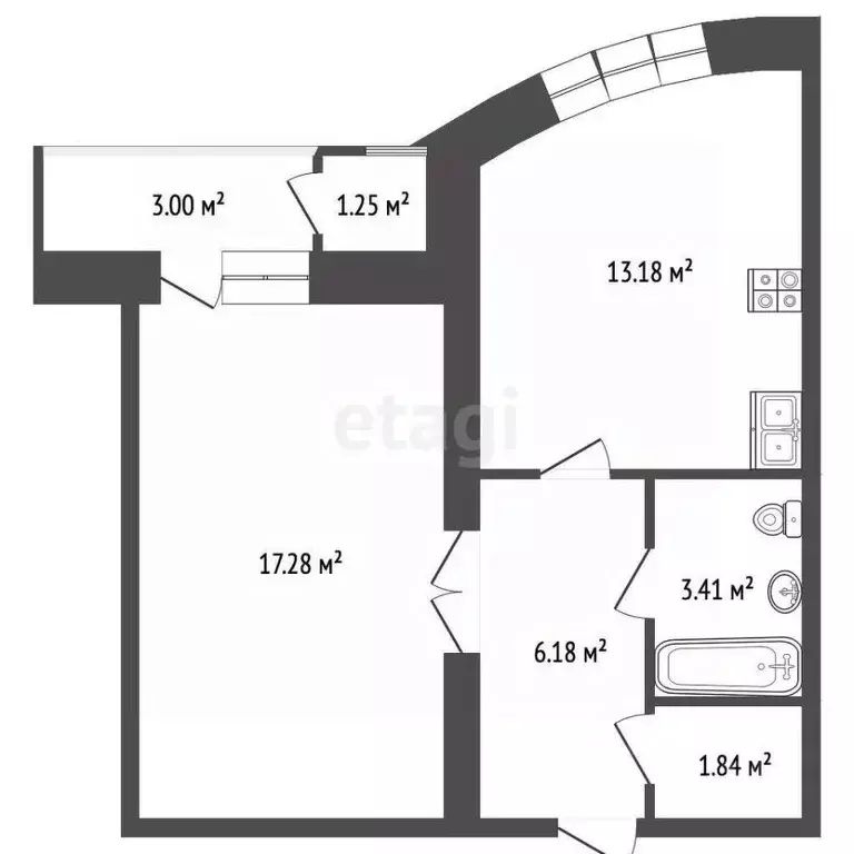 1-к кв. Ярославская область, Ярославль ул. Урицкого, 47к2 (42.4 м) - Фото 2
