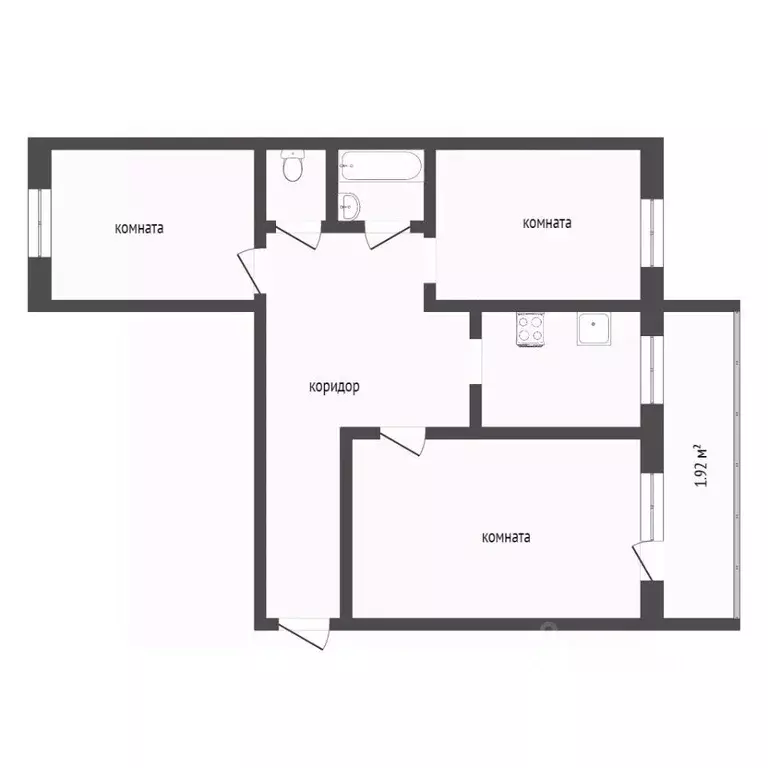 3-к кв. Бурятия, Улан-Удэ ул. Толстого, 10 (66.7 м) - Фото 1