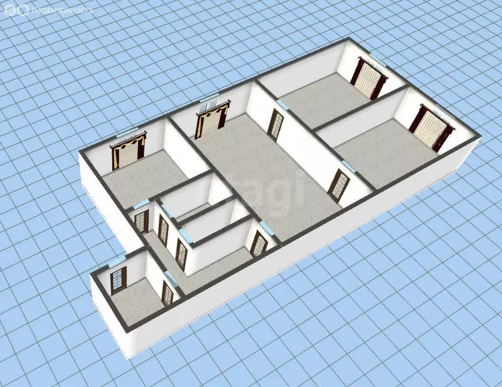 Дом в посёлок Казацкая Степь, Народная улица (57.9 м) - Фото 1