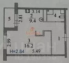 Квартира, 1 комната, 37 м - Фото 1