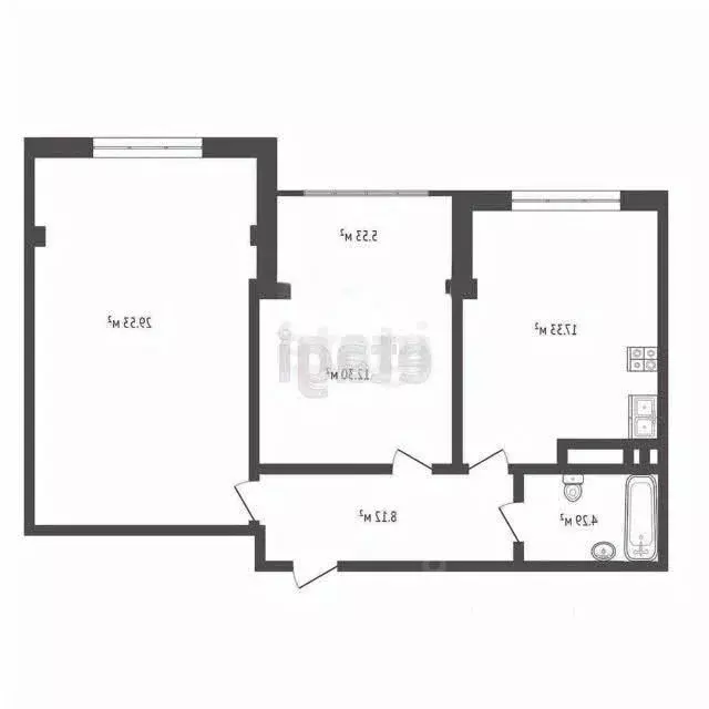 2-к кв. Дагестан, Махачкала туп. 2-й Бейбулатова, 2 (68.0 м) - Фото 1