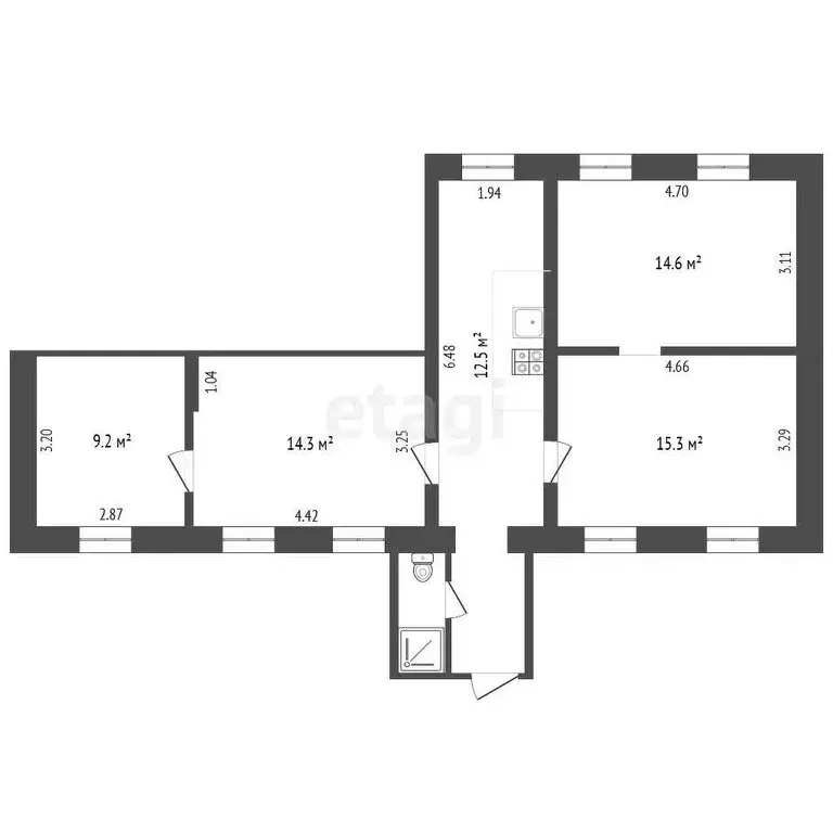 4-комнатная квартира: Пятигорск, улица Пастухова, 22 (71 м) - Фото 0