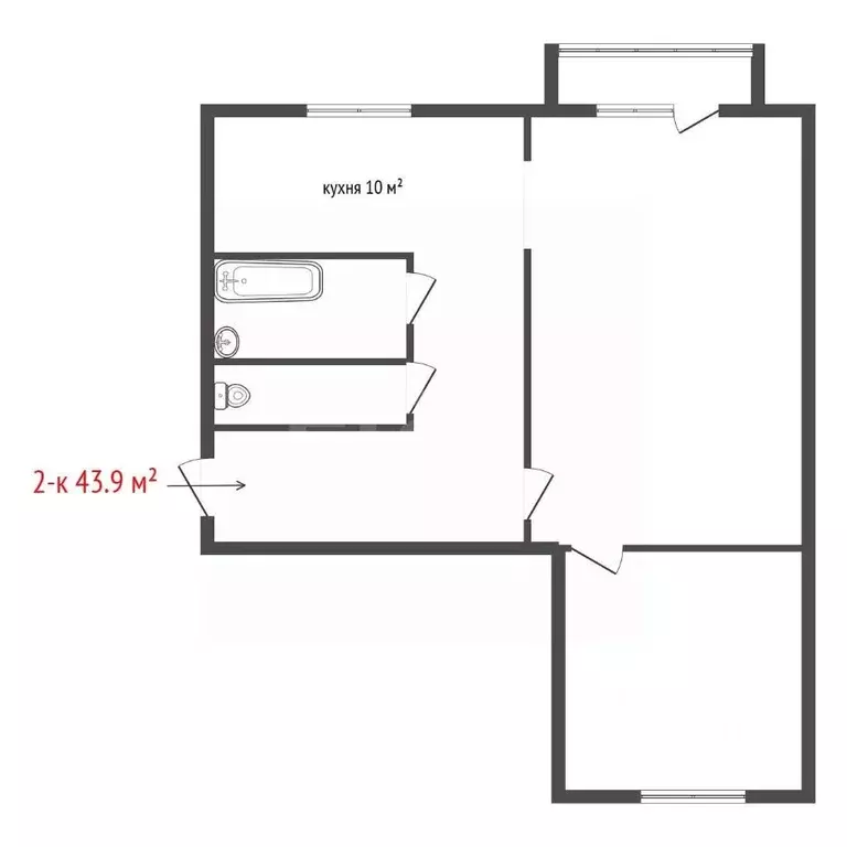 2-к кв. Свердловская область, Заречный ул. Курчатова, 2А (43.9 м) - Фото 2